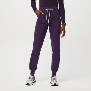 Figs Purple Jam Zamora High Waisted Jogger Scrub Pants